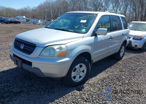2005 Honda Pilot Ex-L из США, поврежденный, VIN 5FNYF186X5B005442